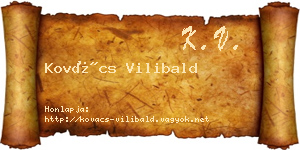 Kovács Vilibald névjegykártya